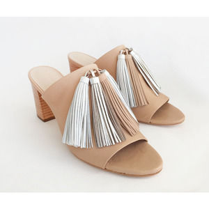 Loeffler Randall tassel mule heels